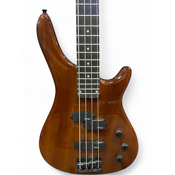 Used Stagg bc300 Walnut Electric Bass Guitar