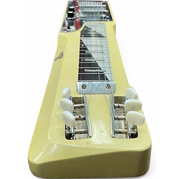 Vintage 1960s Teisco TRH-1 LAP STEEL Antique White Lap Steel
