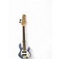 Used Sterling by Music Man Sting Ray 5 Ice Blue Metallic Electric Bass Guitar thumbnail