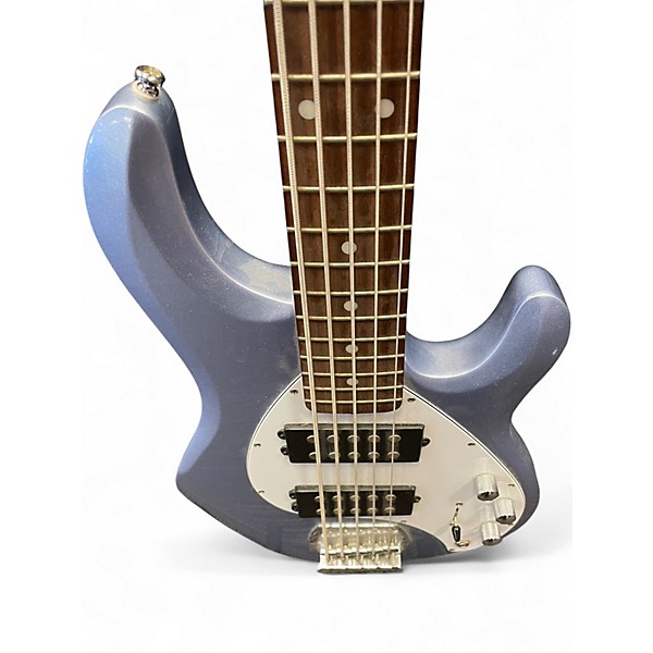 Used Sterling by Music Man Sting Ray 5 Ice Blue Metallic Electric Bass Guitar