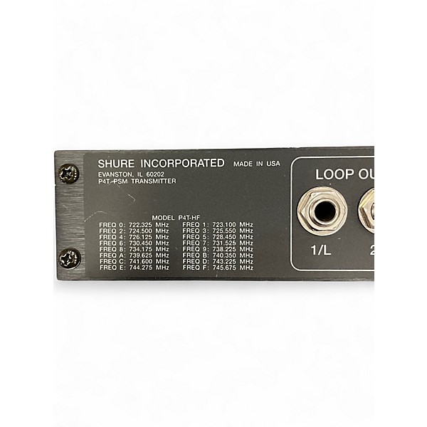 Used Shure P4T Wireless System