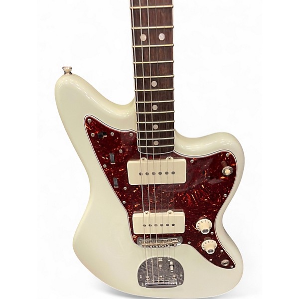 Used Fender AVRI 65 Jazzmastrr Olympic White Solid Body Electric Guitar