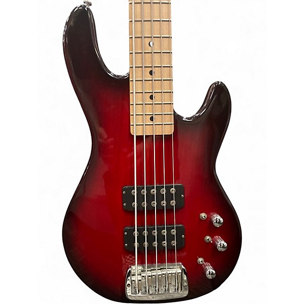 Used G&L Tribute L2500 5 String Red Burst Electric Bass Guitar