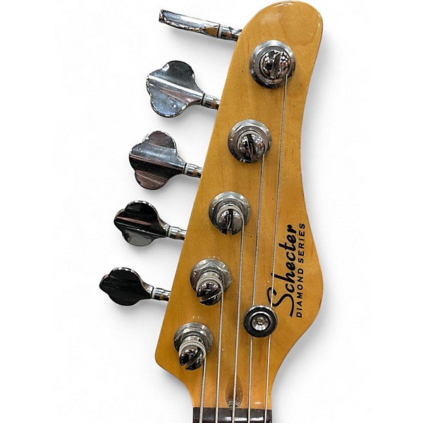 Used Schecter Guitar Research P-5 Antique Ivory Electric Bass Guitar