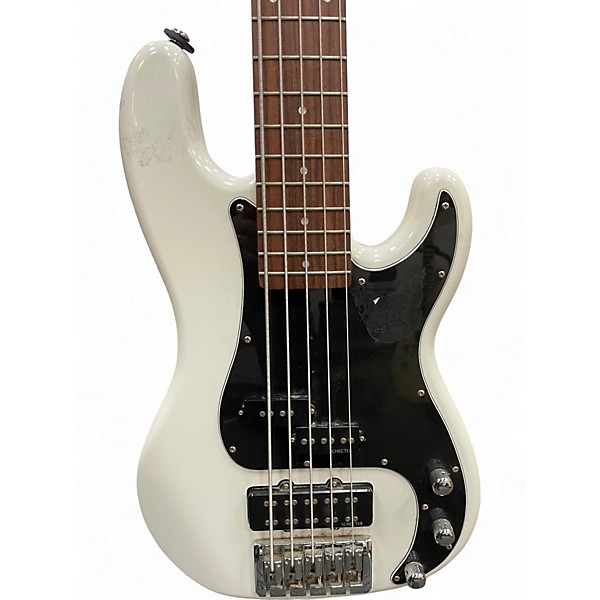 Used Schecter Guitar Research P-5 Antique Ivory Electric Bass Guitar