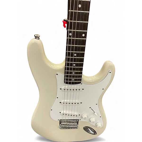 Used Squier Bullet Stratocaster White Solid Body Electric Guitar