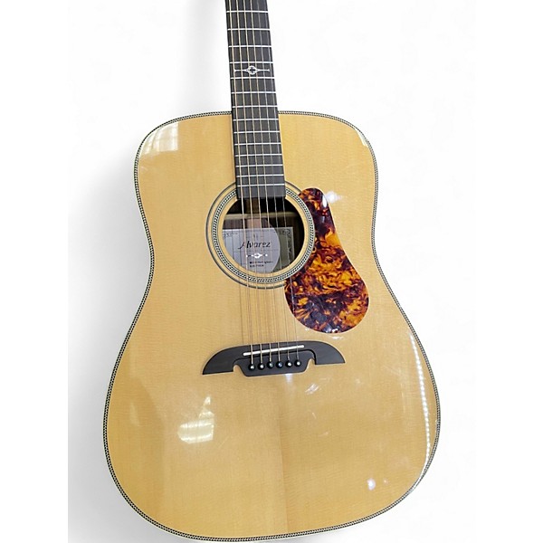 Used Alvarez MD70 HERRINGBONE Natural Acoustic Guitar