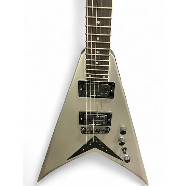 Used Kramer Dave mustaine vanguard  Silver Solid Body Electric Guitar