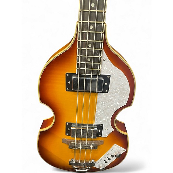 Used Rogue Violin bass 2 Color Sunburst Electric Bass Guitar