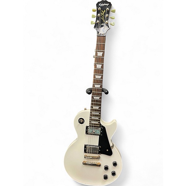 Used Epiphone Les Paul Studio Antique White Solid Body Electric Guitar
