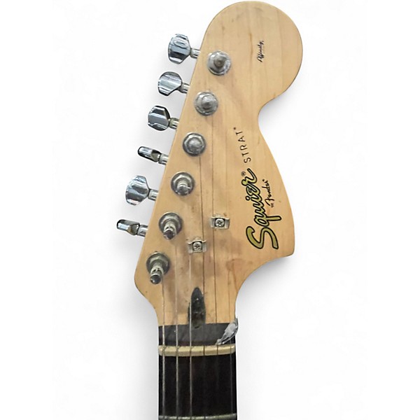 Used Squier Affinity Stratocaster Black and White Solid Body Electric Guitar