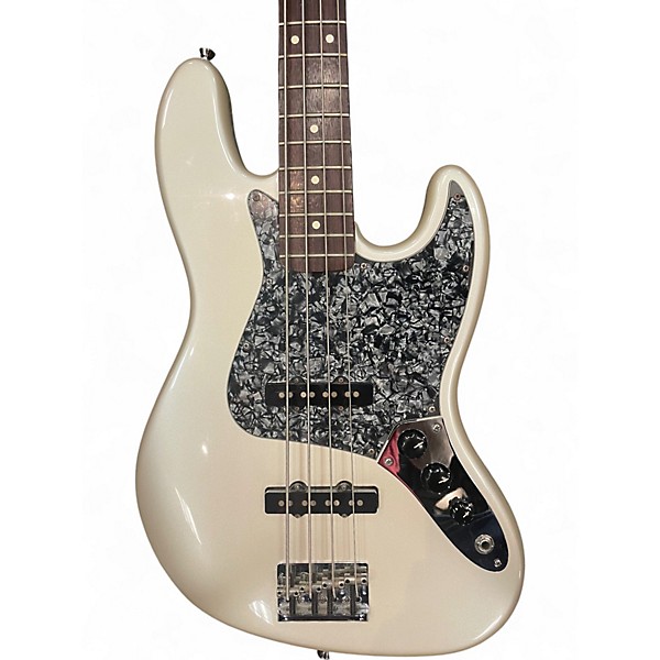 Used Fender American Standard Jazz Bass Silver Electric Bass Guitar