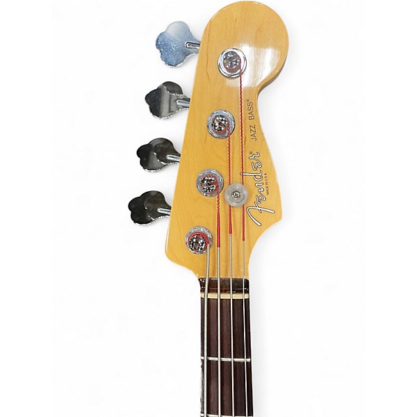 Used Fender American Standard Jazz Bass Silver Electric Bass Guitar