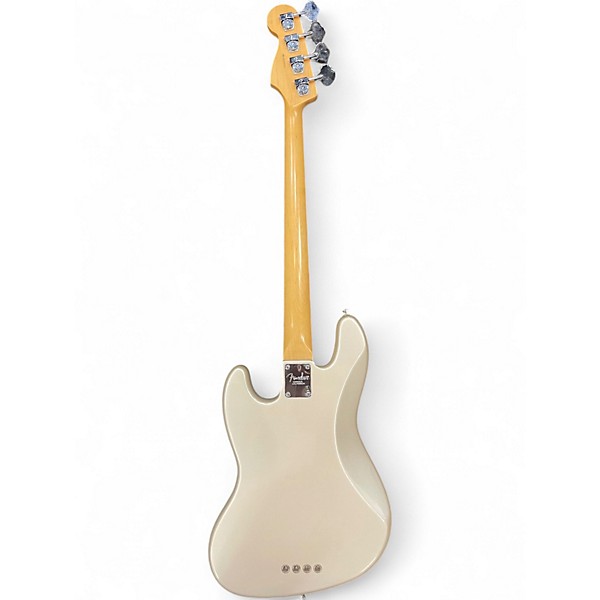 Used Fender American Standard Jazz Bass Silver Electric Bass Guitar