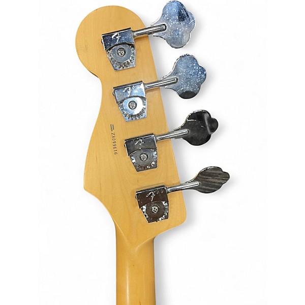 Used Fender American Standard Jazz Bass Silver Electric Bass Guitar