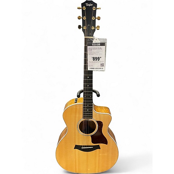 Used Taylor 214CE Deluxe Natural Acoustic Electric Guitar