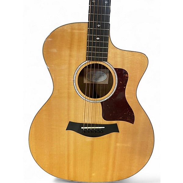 Used Taylor 214CE Deluxe Natural Acoustic Electric Guitar
