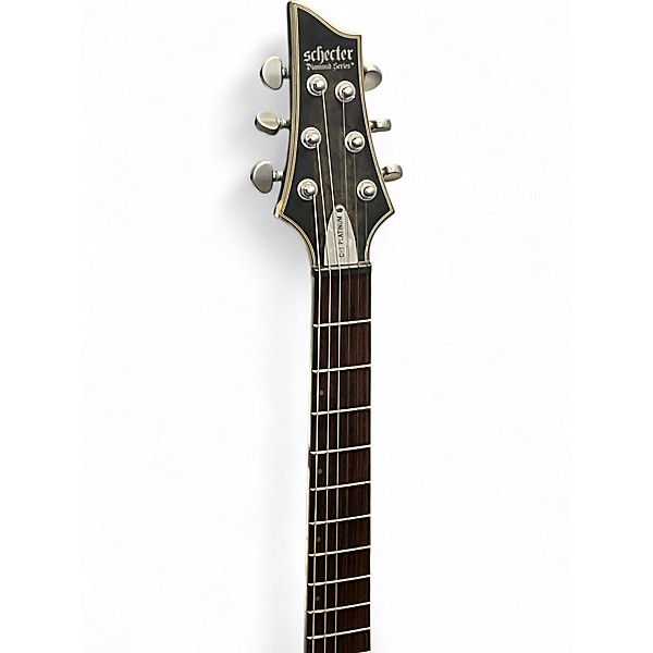 Used Schecter Guitar Research C1 Platinum Trans Black Solid Body Electric Guitar