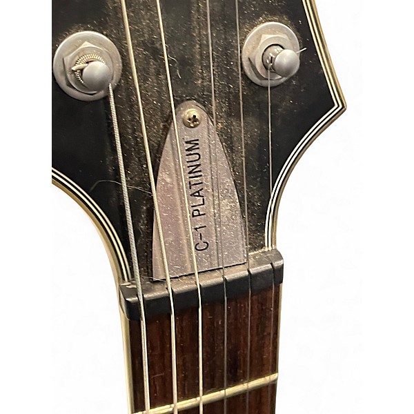 Used Schecter Guitar Research C1 Platinum Trans Black Solid Body Electric Guitar