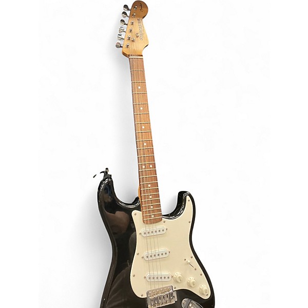 Used 2003 Starcaster by Fender Stratocaster Black Solid Body Electric Guitar