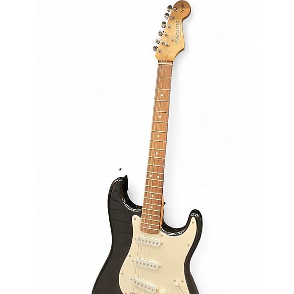 Used 2003 Starcaster by Fender Stratocaster Black Solid Body Electric Guitar