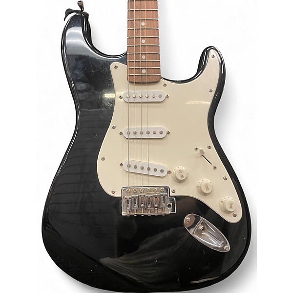 Used 2003 Starcaster by Fender Stratocaster Black Solid Body Electric Guitar