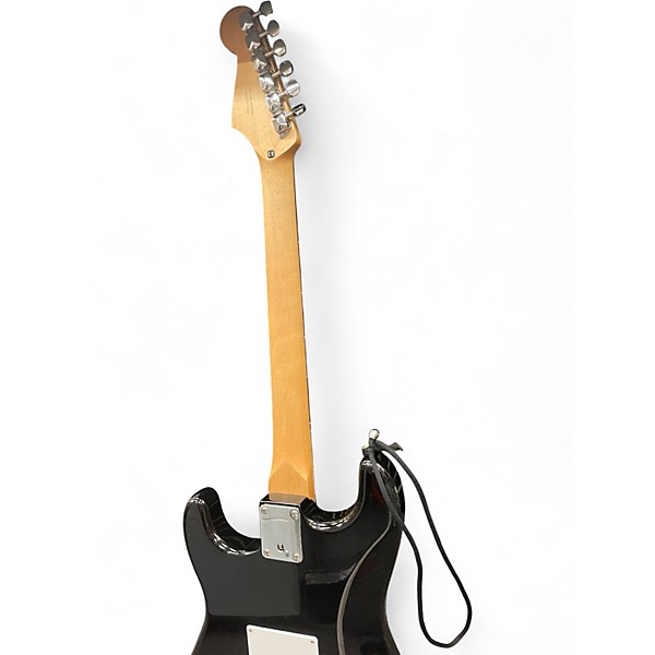 Used 2003 Starcaster by Fender Stratocaster Black Solid Body Electric Guitar
