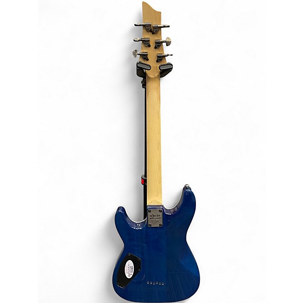 Used Schecter Guitar Research Omen Extreme 6 Blue Solid Body Electric Guitar