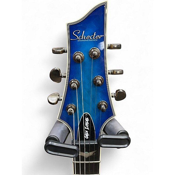 Used Schecter Guitar Research Omen Extreme 6 Blue Solid Body Electric Guitar