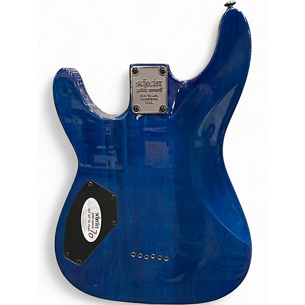 Used Schecter Guitar Research Omen Extreme 6 Blue Solid Body Electric Guitar