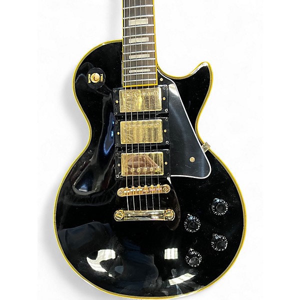Used Epiphone Joe Bonamassa Black Beauty Les Paul Custom Black and Gold Solid Body Electric Guitar