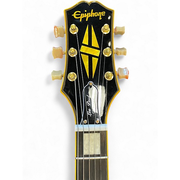 Used Epiphone Joe Bonamassa Black Beauty Les Paul Custom Black and Gold Solid Body Electric Guitar