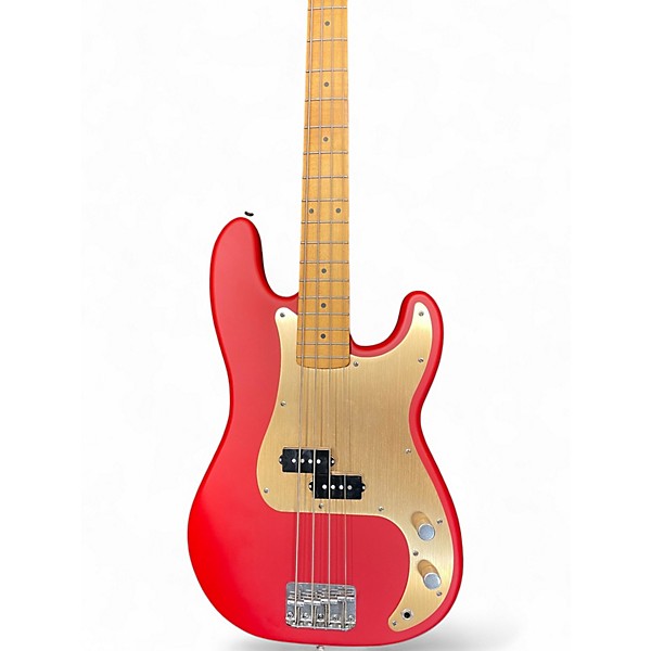 Used Squier 40th Anniversary Vintage Edition Precision Bass Dakota Red Electric Bass Guitar
