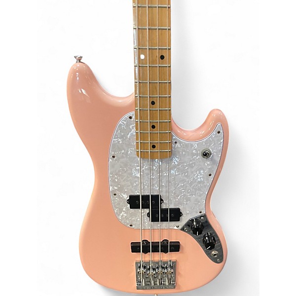 Used Fender Limited Edition Player Mustang Bass PJ Shell Pink Electric Bass Guitar