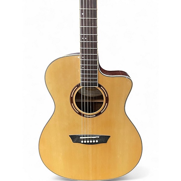 Used Washburn ag70cek-a-u Natural Acoustic Electric Guitar