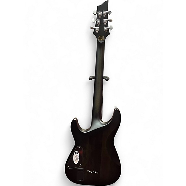 Used Schecter Guitar Research C1 Platinum Trans Black Solid Body Electric Guitar