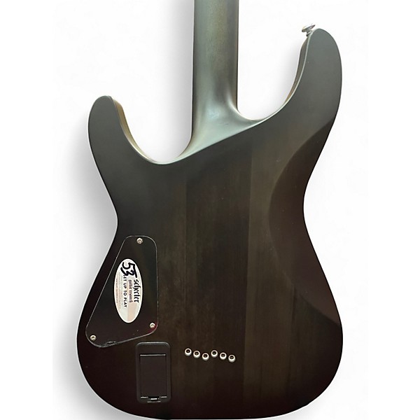 Used Schecter Guitar Research C1 Platinum Trans Black Solid Body Electric Guitar