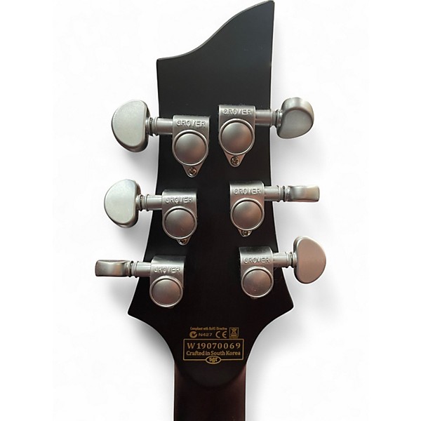 Used Schecter Guitar Research C1 Platinum Trans Black Solid Body Electric Guitar