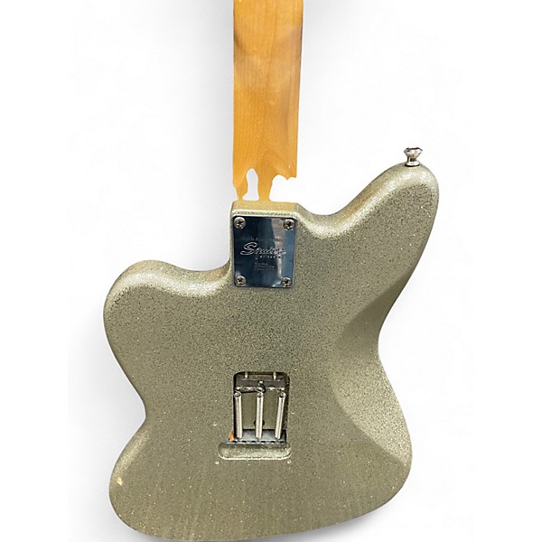 Used Squier JAGMASTER Silver Sparkle Solid Body Electric Guitar