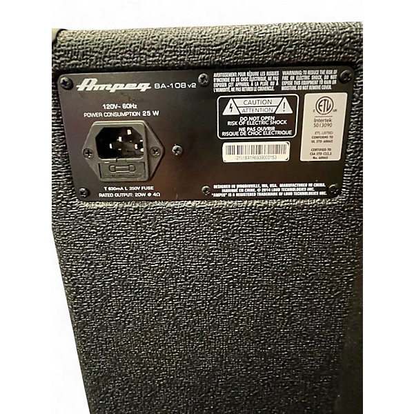 Used Ampeg BA108 25W 1X8 Bass Combo Amp