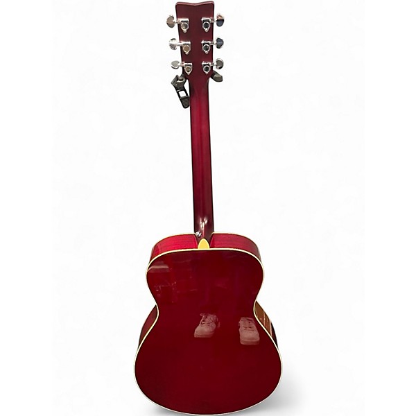 Used Yamaha FS-TA Crimson Red Trans Acoustic Electric Guitar