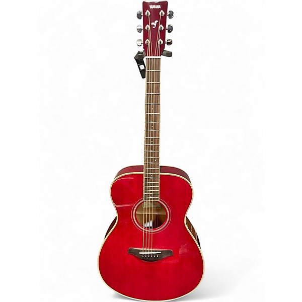 Used Yamaha FS-TA Crimson Red Trans Acoustic Electric Guitar