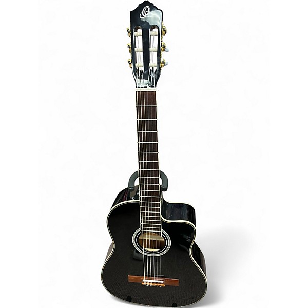 Used Ortega Family Series Pro RCE141BK Black Classical Acoustic Electric Guitar