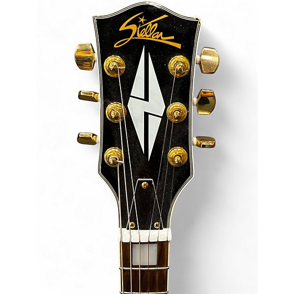 Used Stellar SINGLE CUT White Solid Body Electric Guitar