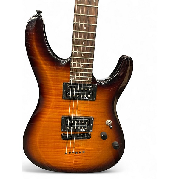 Used Schecter Guitar Research C-6 ELITE ORANGE BURST Solid Body Electric Guitar