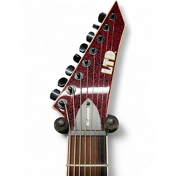 Used ESP LTD SC608B Stephen Carpenter Signature Baritone Red Sparkle Solid Body Electric Guitar