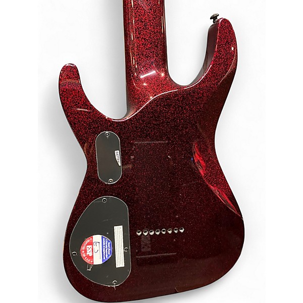 Used ESP LTD SC608B Stephen Carpenter Signature Baritone Red Sparkle Solid Body Electric Guitar