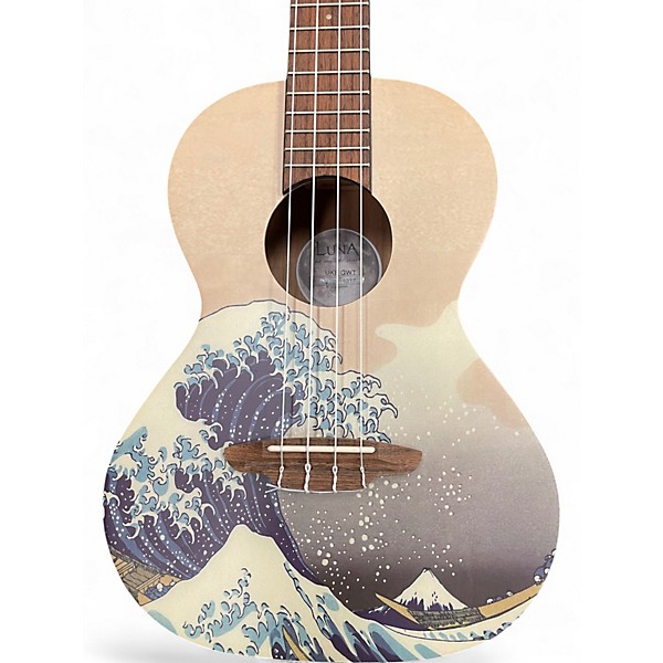 Used Luna uke gwt BLUE WAVE Ukulele