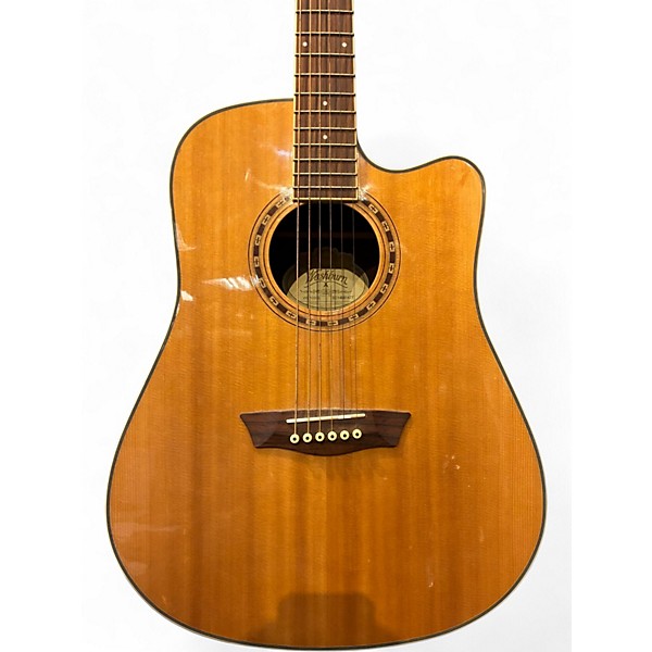 Used Washburn WD10SCE Natural Acoustic Electric Guitar