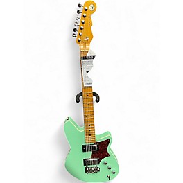 Used Reverend Descent Wilkinson Baritone Electric Guitar With Maple Finger Seafoam Green Solid Body Electric Guitar